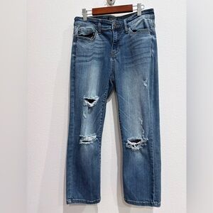 Judy Blue Classic Distressed Denim Capri Women’s Jeans, 7/28